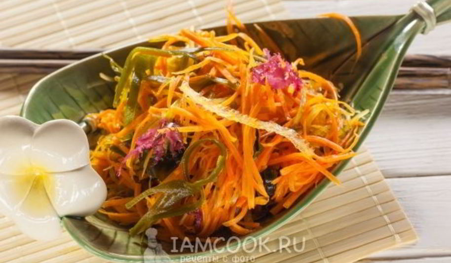 Рецепт моркови по-корейски с водорослями
