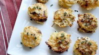 новогодняя закуска из сыра и картофеля