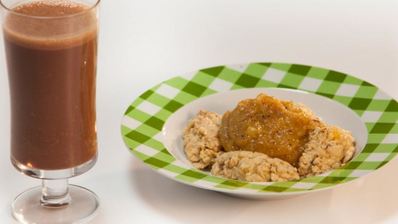 банановый омлет с банановым кремом