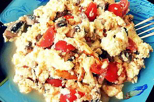 Французский омлет с грибами