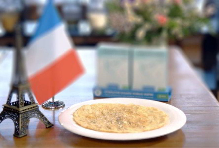 Французский омлет с кабачком