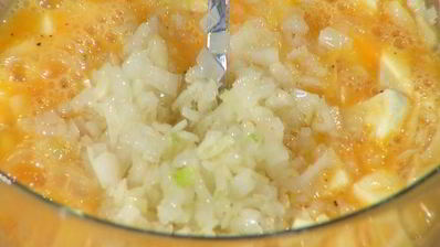 фриттата с тыквой, моцареллой и тимьяном