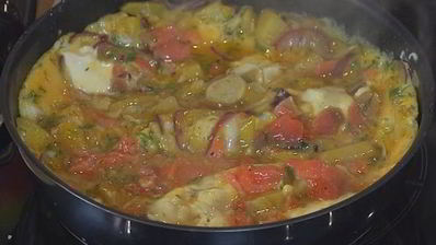 испанский омлет с копченым лососем