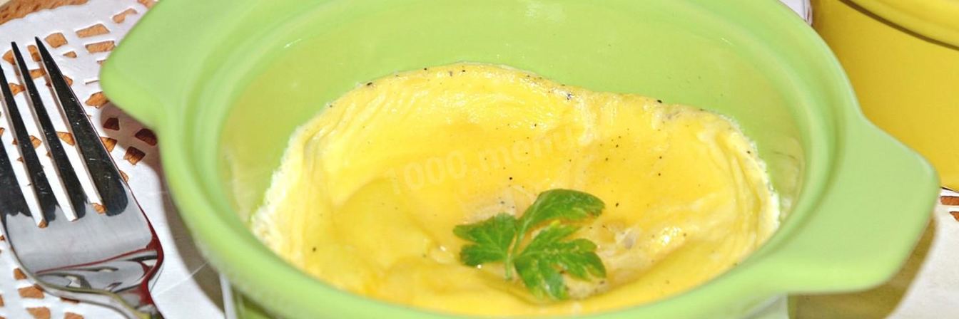 Нежный омлет в микроволновке за 3 минуты