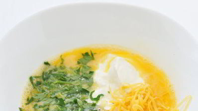 омлет с беконом в порционных формочках