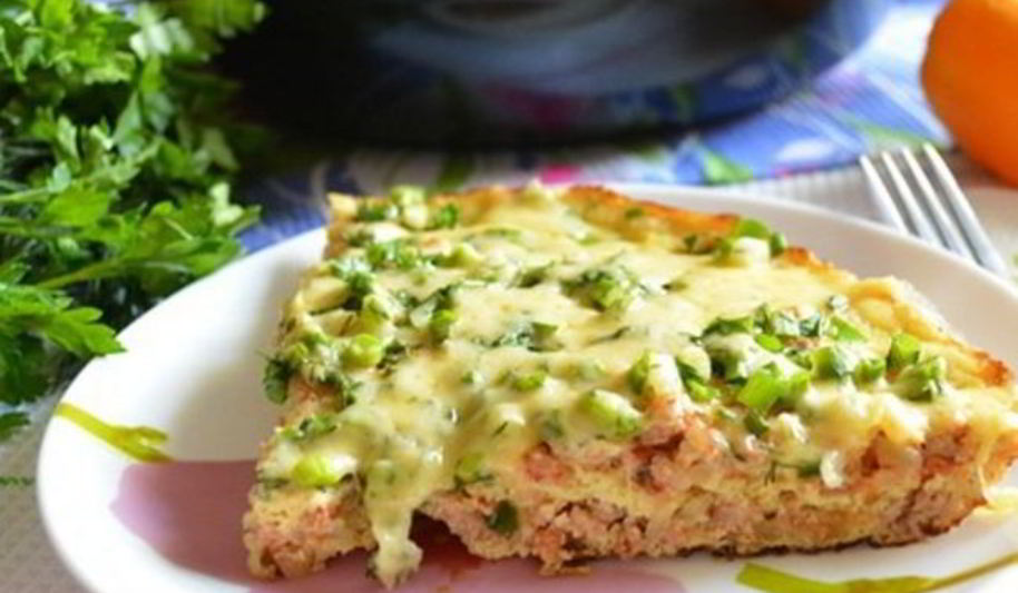 Рецепт омлета с фаршем на сковороде
