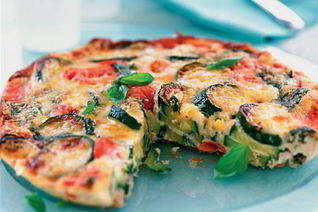 Омлет с кабачками, томатами и сыром