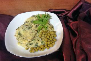 Омлет с кабачком и мятой