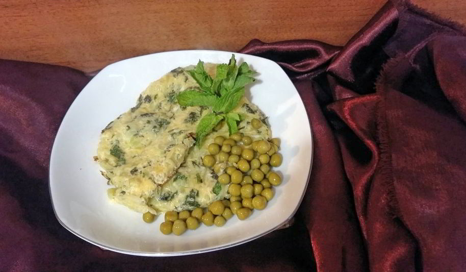 Рецепт омлета с кабачком и мятой