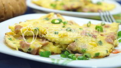 омлет с колбасой и кукурузой бонди