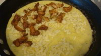 омлет с куриным филе