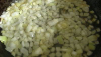 омлет с опятами, черри и рисом