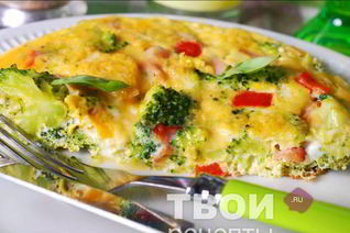 Омлет с овощами и сыром