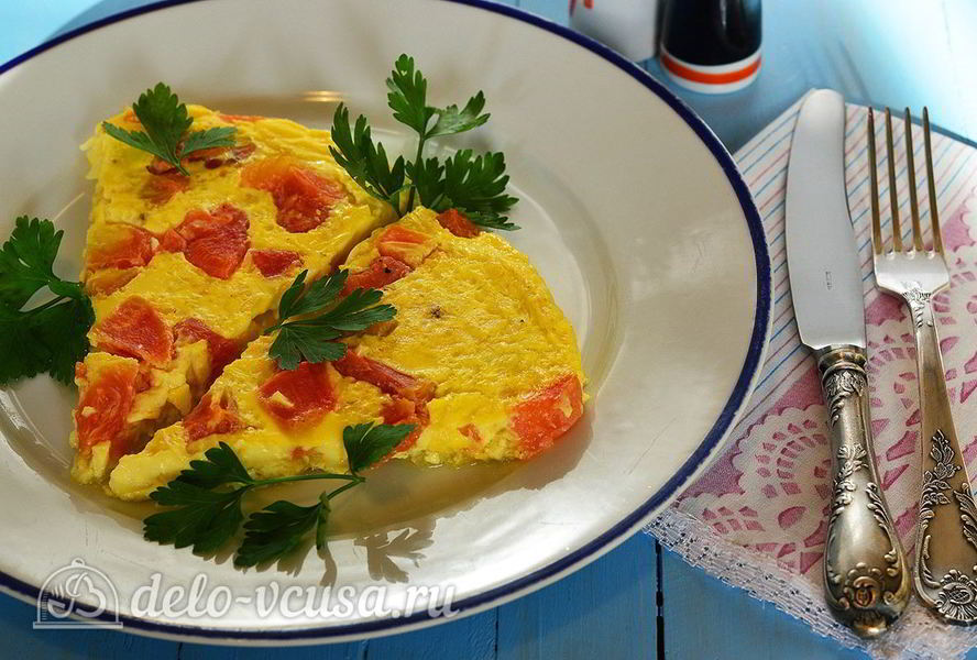 Омлет с овощами в духовке