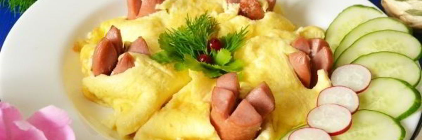 Омлет с сосисками в мультиварке