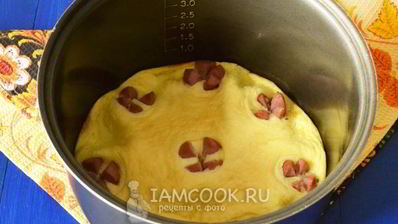 омлет с сосисками в мультиварке