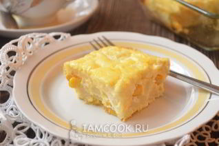 Омлет с цветной капустой и кукурузой