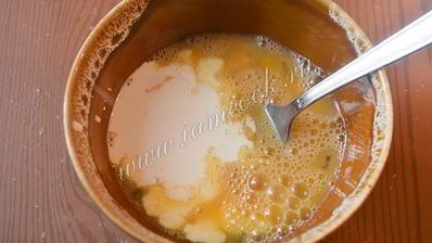 омлет с цветной капустой и кукурузой