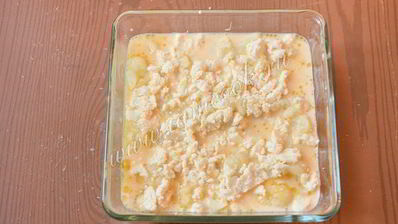 омлет с цветной капустой и кукурузой