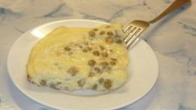 омлет с зеленым горошком