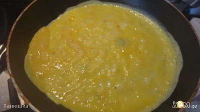 омлет со шпинатом и беконом