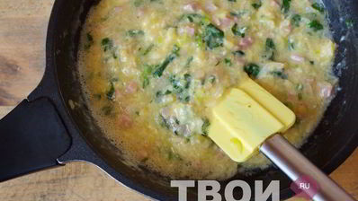 омлет со шпинатом