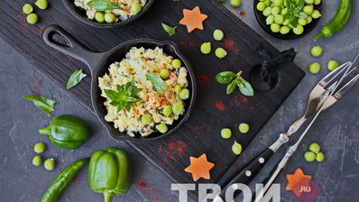 омлет со шпинатом