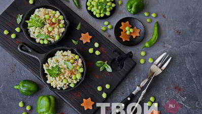 омлет со шпинатом