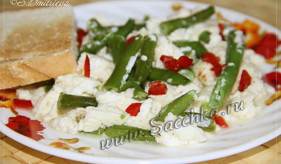 Рецепт омлета со стручковой фасолью