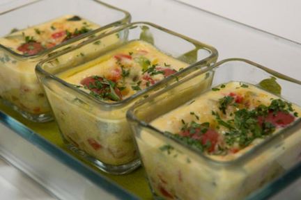 Паровая фриттата с овощами