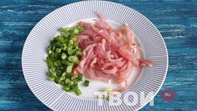 сырный омлет с ветчиной