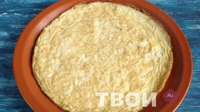 сырный омлет с ветчиной