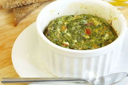 Витаминный омлет со шпинатом