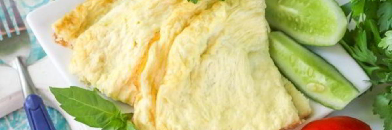 Воздушный омлет на сковороде