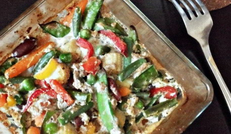 Рецепт запеченного омлета с овощами