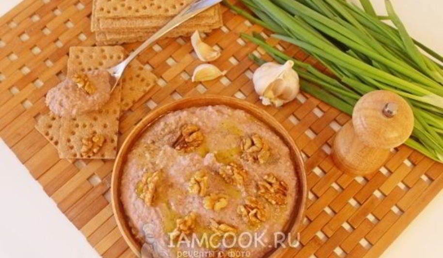 Рецепт паштета из фасоли с орехами