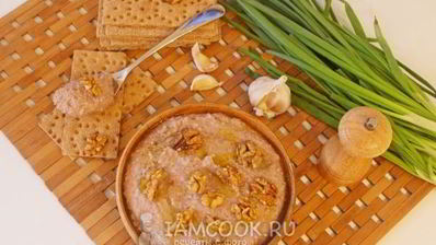 паштет из фасоли с орехами