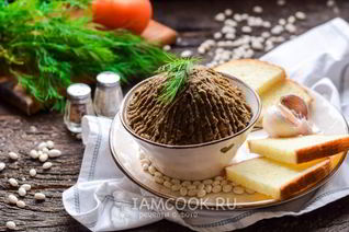Паштет из фасоли с сушеными грибами