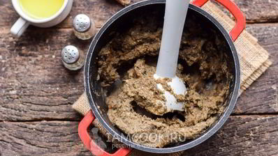 паштет из фасоли с сушеными грибами