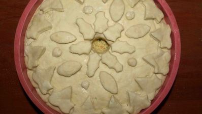 паштет из индейки с грибами, запеченный в хлебной корочке