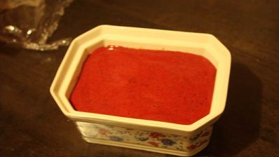 паштет из куриной печени под пикантным мармеладом