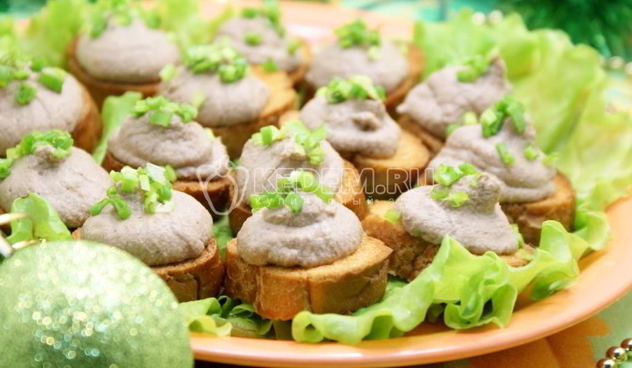 Рецепт паштета из куриной печени праздничный