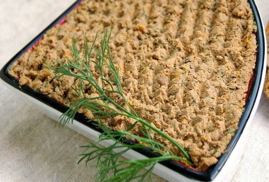 Паштет из куриной печени с лисичками