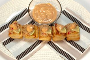 Паштет из пикши с хлебом и сладким перцем