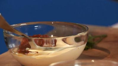 паштет из пикши с хлебом и сладким перцем