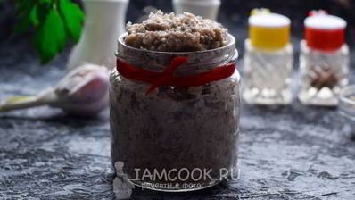 постный паштет из фасоли с грибами