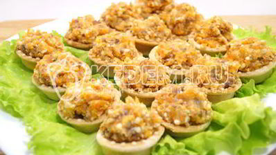 рыбный паштет в тарталетках