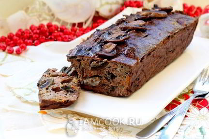 Запеченный паштет с грибами