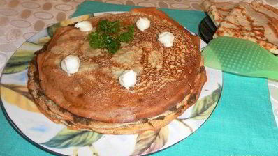 блинный печеночный торт