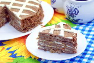 Блинный торт с печенью